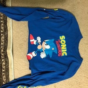 blue forever 21 sonic crop top